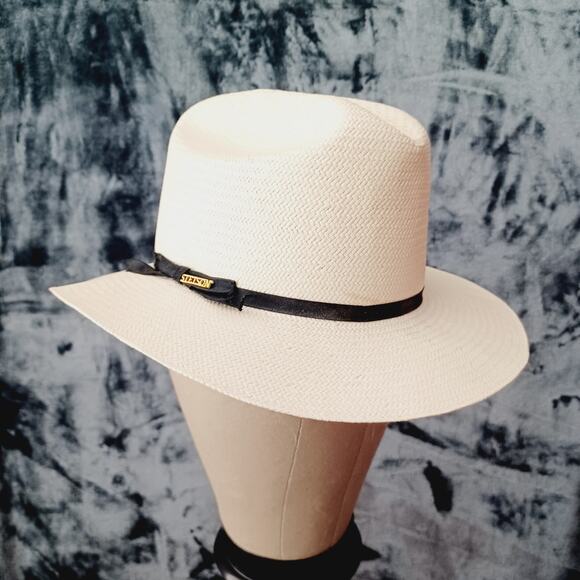 Stetson Straw Fedora Hat 4X - Picture 2 of 7